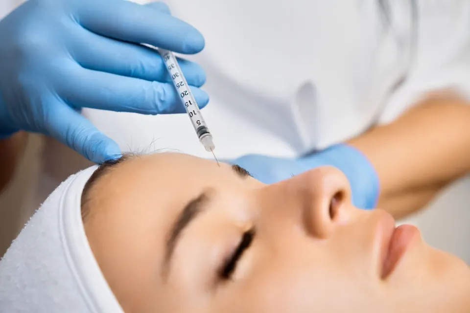 Patient receiving Botox injections at Florida Keys Primary Care & Wellness in Big Pine Key, FL