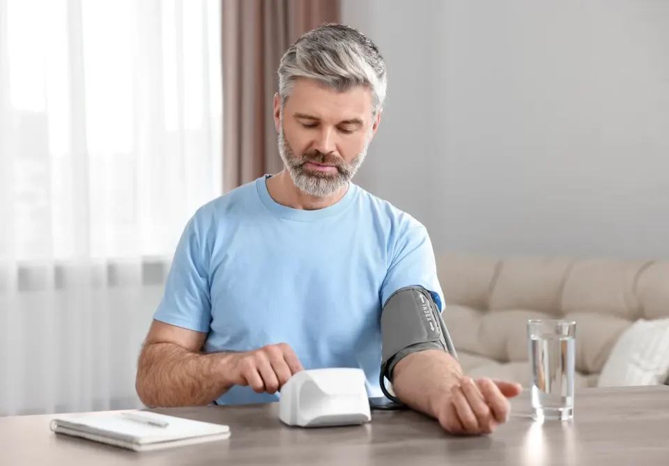Patient and physician reviewing blood pressure readings together in Big Pine Key, FL
