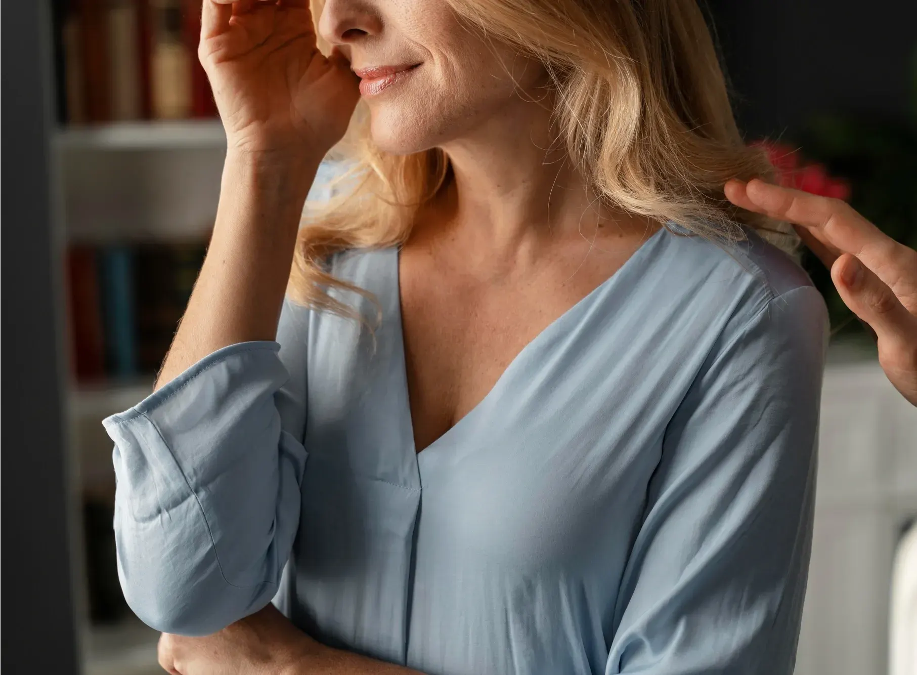 Provider reviewing menopause treatment options with patient